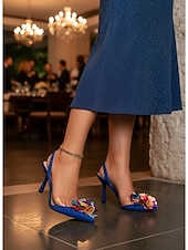 economico Donne-Per donna Vacanza Feste Serate al resort Glitter Stiletto Punta a Punta Vacanza Moda Finta Pelle Mocassino fluorescente verde Giallo Rosa