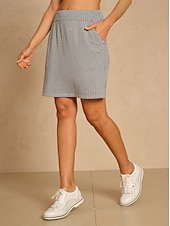 economico Collezione di stilisti-Per donna Gonne-pantaloncini da golf Nero Gonna Abbigliamento da golf da donna Abbigliamento Abiti Abbigliamento