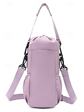 olcso Keresztpántos táskák-Női vízálló nejlon kulacstáska telefonzsebbel, többszínű keresztpántos hordozó fitneszhez, sporthoz, túrázáshoz és hétköznapi használatra, állítható vállpántos utazó italtartóval.