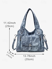 Χαμηλού Κόστους Τσάντακι &amp; Totes-Γυναικεία τσάντα ώμου vintage από απομίμηση δέρματος, μεγάλης χωρητικότητας μετατρέψιμη τσάντα χειρός με λαβή στο πάνω μέρος και λουράκι χιαστί, ρετρό casual τσάντα μεταφοράς για γυναίκες, ιδανική για καθημερινή χρήση, διακοπές και ταξίδια