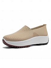 cheap Women's Sneakers-Women's Purple Breathable Knit Slip-On Sneakers - Lightweight Walking Shoes for Daily Walking, Travel, Work, Shopping, Fitness &amp; Everyday Wear