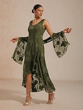  Dam Axelryckningar Spets Blommig Elegant kall axel Dagligen Bröllopsgäst Strandbröllop Marinblå Oliv Sommar Vår