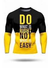 Недорогие Футболки и майки для бега-Муж. Футболка для бега Компрессионная футболка 3D печать Цветовые блоки Длинный рукав Основной слой Весна Осень Контрастных цветов Быстровысыхающий Сжатие видеоизображений Для тренировки Power Flex