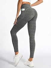 economico -Per donna Pantaloni Pantaloncini anti sfregamento Moda Streetwear Essenziale Lunghezza intera Vita Alta Grafico Elastico in vita Confortevole Alta elasticità Palestra Yoga Streetwear Rosa Rosa scuro
