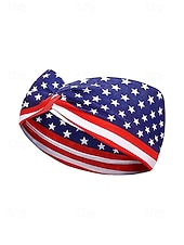 economico Accessori-Stati Uniti 250° Anniversario Fascia per Capelli in Poliestere Patriottica da Donna Wrap per Capelli in Elastico Estensibile con Molti Stili di Bandiera USA Leggera e Confortevole Festiva per il