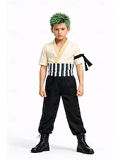 tanie Kostiumy męskie-Ocean Adventurer Pirat Słomkowy Kapelusz Szermierz w stylu trzech mieczy Kostium Cosplay Stroje Anime Cosplay for Męskie Dla dorosłych Halloween Karnawał Impreza Spektakl