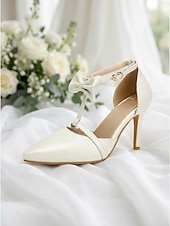 abordables novia-Zapatos de tacón de aguja altos, cómodos y de estilo vintage de los años 50 con tira en T, lazo en el tobillo y color lavanda para mujer. Ideales para bodas y eventos formales de noche.