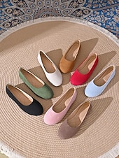 billige Flate sko til kvinner-damerosa ballerinasko - lette slip-on komfortsko, minimalistisk hverdagsstil for voksne, ideelle for daglig bruk, kontor, reise, turgåing &amp;helgeturer