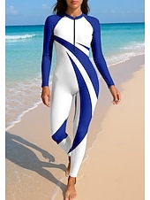 economico Rash Guards Interi-Per donna Top sottomuta Cerniera Frontale UPF50+ Asciugatura Rapida Leggero Manica Lunga Body Maglia da nuoto Surf Spiaggia Sport Acquatici Estate