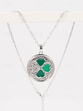 ieftine Accesorii-Colier pentru femei cu trifoi de Ziua Sfântului Patrick, pandantiv verde cu breloc din aliaj durabil, mai multe stiluri, inclusiv trifoi și potcoavă, bijuterii festive irlandeze pentru parade, petreceri și ținute de sărbătoare.