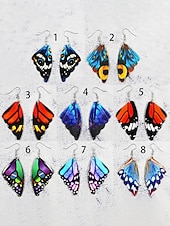 halpa Naisten korvakoru-Naisten keinonahkaiset perhossiipikorvakorut – boheemit kevyet roikkuvat korut rantalomaan, arkeen ja juhla-asuihin