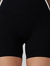 voordelige Sportshorts-Dames Joggingbroeken Chinese Korte broek Vakantie Modieus Streetwear Korte Hoge taille Effen Elastische tailleband Comfortabel Comfort Zacht Hoge Elasticiteit Voor Binnen Sportschool Yoga blauw Wijn