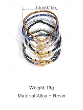 preiswerte Damenarmband-Boho-Armbandset für Damen, farbenfrohe Stretcharmbänder aus Kunstharz mit Herzanhänger, mehrfarbiger, stapelbarer Schmuck für Damen, perfekt für Alltag, Urlaub, Strand und Partys