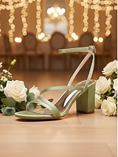abordables Dama de honor-Sandalias de boda planas con tiras en color marfil para mujer, zapatos de novia minimalistas con tiras en el tobillo, elegantes zapatos de boda urbanos para novias.