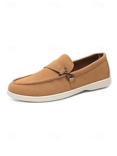ieftine Mocasini-Mocasini bej pentru bărbați, fără mâneci, design elegant cu talpă amortizată, stil formal confortabil pentru nunți în grădină, petreceri și ocazii speciale