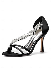 preiswerte Braut-Champagnerfarbene Brautschuhe aus Satin mit Kristallbesatz – elegante Hochzeitsschuhe für Stadthochzeiten