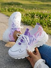 Χαμηλού Κόστους Γυναικεία Sneakers-Γυναικεία ελαφριά casual αθλητικά παπούτσια για περπάτημα με αναπνεύσιμο πλεκτό άνω μέρος - μοντέρνα αθλητικά άνετα παπούτσια με κορδόνια για καθημερινή χρήση, περπάτημα, ταξίδια, μετακινήσεις, βόλτες σε εξωτερικούς χώρους και casual fitness
