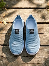 preiswerte Damen-Sneaker-Hellblaue, atmungsaktive Mesh-Slipper für Damen – leichte Outdoor-Sneaker zum Wandern, Spazierengehen, Reisen und für den täglichen Gebrauch