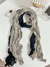 billige St. Patricks Day-Dameskjerf i bomull og lin med krøllete detaljer, bohemsk paisley-trykk med flerfarget lett sjal, mykt og avslappet moteskjerf til St. Patricks dag-festivalen, reiser, utendørs og hverdagsbruk