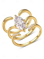 abordables Bagues-1 pièce Bague / Anneaux For Femmes Zircon Clair Quotidien Cadeau Fête Alliage