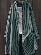 Χαμηλού Κόστους Απλές μπλούζες-Γυναικεία Casual πουκάμισο Πουκάμισο με κουμπιά Μπλούζα Κουμπιά Στάμπα Καρό Στυλάτο Βασικό Καθημερινό Μακρυμάνικο Απορρίπτω Μακριές μπλούζες Καθημερινά ΕΞΩΤΕΡΙΚΟΥ ΧΩΡΟΥ Αργίες