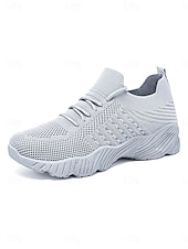 economico Sneakers da donna-scarpe da ginnastica casual da donna in Flyknit rosa - scarpe da ginnastica traspiranti, morbide e ammortizzate, comode da indossare ogni giorno, per viaggi, lavoro, shopping, fitness e attività