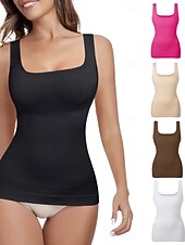 levne Jasná nádrž-Dámské Halenka Bez vzoru Aktivní stylové Bez rukávů Do U Běžné topy Denní Dovolená Jdeme ven Černá Bílá Hnědá Meruňková Růžová Léto Jaro