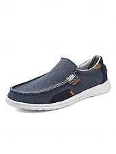 ieftine Bărbați-Espadrile slip-on bleumarin pentru bărbați, cu partea superioară respirabilă și talpă de iută, croială confortabilă pentru ținute de insulă și croazieră, ținute de plajă și activități de agrement