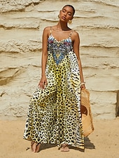 رخيصةأون Jumpsuits-جمبسوت كامي من الساتان الحريري من ليدي ليون هارت