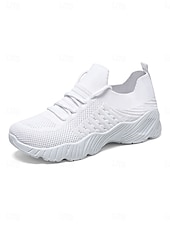 economico Sneakers da donna-scarpe da ginnastica casual da donna in Flyknit rosa - scarpe da ginnastica traspiranti, morbide e ammortizzate, comode da indossare ogni giorno, per viaggi, lavoro, shopping, fitness e attività