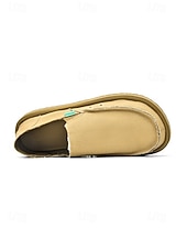 ieftine Bărbați-Espadrile slip-on bej pentru bărbați, cu partea superioară confortabilă și respirabilă, talpă din iută, potrivite pentru activități în aer liber, de resort, plajă și agrement