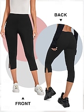 billiga Enkla Leggings-Dam Capribyxor Sommarshorts Damasker Mode Streetwear Grundläggande Vadlängd Hög midja Slät Elastisk midja Mateial som andas Bekväm Elastisk Dagligen Semester Gym Mörkgrå Svart Marinblå Sommar Vår