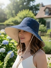 abordables Sombreros bucket de mujer-1 pcs Hombre Mujer Gorro para el Sol Gorro para senderismo Ala ancha Verano Al aire libre Protección Solar Filtro Solar Transpirable Reductor del Sudor Sombrero Color sólido Mezcla Poliéster / Algodón