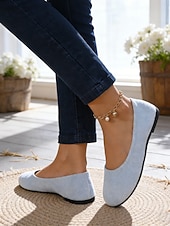 billige Flate sko til kvinner-damerosa ballerinasko - lette slip-on komfortsko, minimalistisk hverdagsstil for voksne, ideelle for daglig bruk, kontor, reise, turgåing &amp;helgeturer