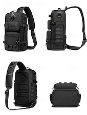 economico Borselli da uomo-borsa a tracolla tattica da uomo: zaino a tracolla in poliestere di grande capacità con più tasche e stili di trasporto versatili, vari colori per escursioni all'aperto, viaggi e uso quotidiano casual