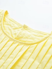  Damskie Koszulki Top babydoll Z wycięciem Dziurka Zakładki/fałdki Jednokolorowe Śłodkie Elegancki Codzienny Bez rękawów Półgolf Zwykłe topy Codzienny Wyjściowe Ubrania wakacyjne Czarny Biały Żółty