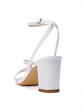 abordables Dama de honor-Sandalias de boda planas con tiras en color marfil para mujer, zapatos de novia minimalistas con tiras en el tobillo, elegantes zapatos de boda urbanos para novias.