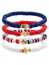 Недорогие Аксессуары-Юбилейный комплект акриловых бусин для женщин к 250-летию США доступен в разных стилях тема свободы США идеально подходит для повседневной носки