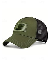 preiswerte Zubehör-Vereinigte Staaten 250. Jubiläum Herren American Flag Trucker Cap - Bestickte USA Mesh Kappe für den Unabhängigkeitstag - Atmungsaktive Polyester patriotische Baseballmütze in mehreren Farben