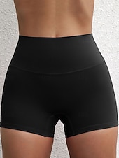 economico Pantaloncini sportivi-Per donna Shorts Pantaloncini Estivi Leggings Moda Streetwear Essenziale Corto Vita Alta Semplice Elastico in vita Traspirabilità Confortevole Alta elasticità Quotidiano Vacanza Streetwear Blu Bianco