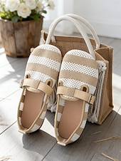 economico Ballerine da donna-Scarpe Mary Jane da donna larghe e traspiranti in maglia color cachi - scarpe casual leggere e comode, con cinturino regolabile per camminare, viaggiare, lavorare, fare shopping, andare in vacanza