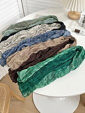 billige St. Patricks Day-Dameskjerf i bomull og lin med krøllete detaljer, bohemsk paisley-trykk med flerfarget lett sjal, mykt og avslappet moteskjerf til St. Patricks dag-festivalen, reiser, utendørs og hverdagsbruk