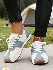 economico Sneakers da donna-scarpe da ginnastica leggere alla moda da donna - scarpe basse chic con contrasto rosa per donna, ideali per viaggi estivi, passeggiate e outfit casual