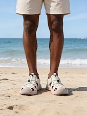 Χαμηλού Κόστους Ανδρες-Ανδρικά σανδάλια εξωτερικού χώρου από τεχνητό δέρμα, casual αλλά και κομψά για βραδινές βόλτες σε θέρετρα και βόλτες στην παραλία