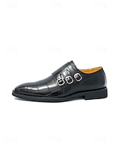 economico Scarpe da monaco-mocassini da uomo in similpelle bianca da matrimonio dal design moderno, eleganti scarpe formali per lo sposo e gli invitati al matrimonio