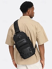 economico Borselli da uomo-borsa a tracolla tattica da uomo: zaino a tracolla in poliestere di grande capacità con più tasche e stili di trasporto versatili, vari colori per escursioni all'aperto, viaggi e uso quotidiano casual