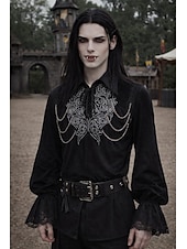 tanie Najfatalniejszy-Średniowieczne Renesansowa Steampunk Wymyślny kostium Koszula Wampir Królewski strój Strój na bal maskowy Męskie Fantasy Halloween Karnawał Spektakl LARP Ren Faire Dla dorosłych Koszula
