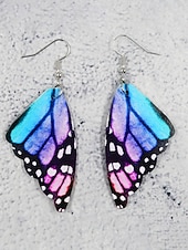 halpa Naisten korvakoru-Naisten keinonahkaiset perhossiipikorvakorut – boheemit kevyet roikkuvat korut rantalomaan, arkeen ja juhla-asuihin