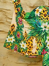 abordables chemises, hauts et chemisiers-tropical tentation - Blouse fluide en mousseline à manches chauve-souris