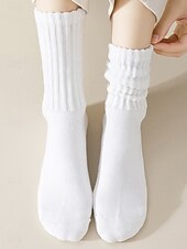 preiswerte Socken-Unisex Strümpfe Täglich Heim Outdoor Einfarbig Polyester Klassisch Lässig Elastisch 5 Paare